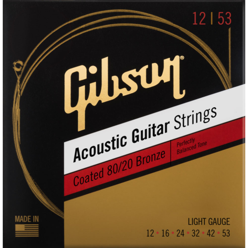 Gibson SAG-CBRW12 Bronze 80/20 Gecoate Akoestische Gitaarsnaren (12-53) Light