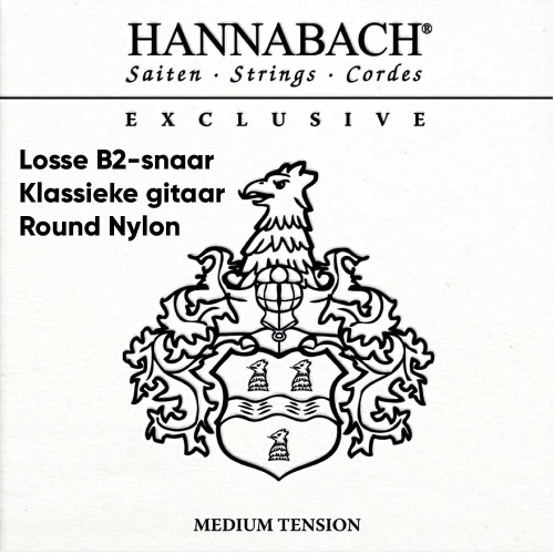 Hannabach EXCL2MT Exclusive Series Round Nylon Losse Klassieke B2-Snaar - Normale Spanning
