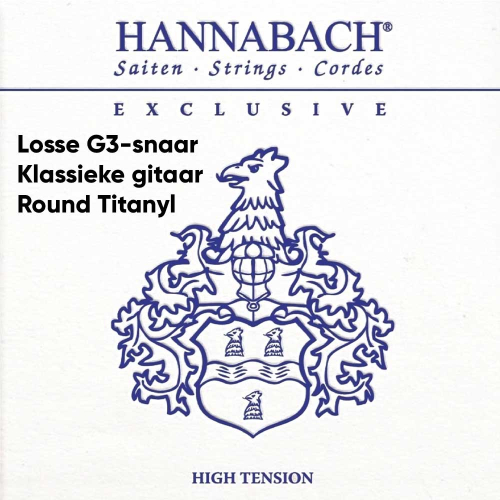 Hannabach EXCL3HT Exclusive Series Round Titanyl Losse Klassieke G3-Snaar - Hoge Spanning