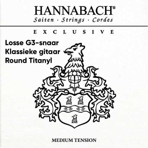 Hannabach EXCL3MT Exclusive Series Round Titanyl Losse Klassieke G3-Snaar - Normale Spanning