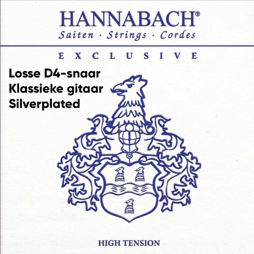 Hannabach EXCL4HT Exclusive Series Silverplated Losse Klassieke D4-Snaar - Hoge Spanning