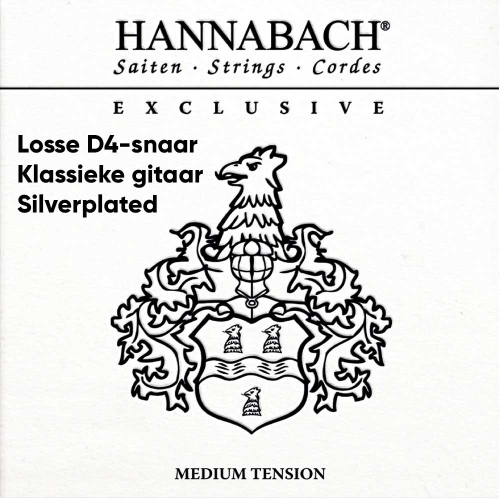 Hannabach EXCL4MT Exclusive Series Silverplated Losse Klassieke D4-Snaar - Normale Spanning