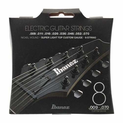 Ibanez IEGS82 Super Light Top Elektrische Gitaarsnaren 8-Snarig (9-70) - Op = op