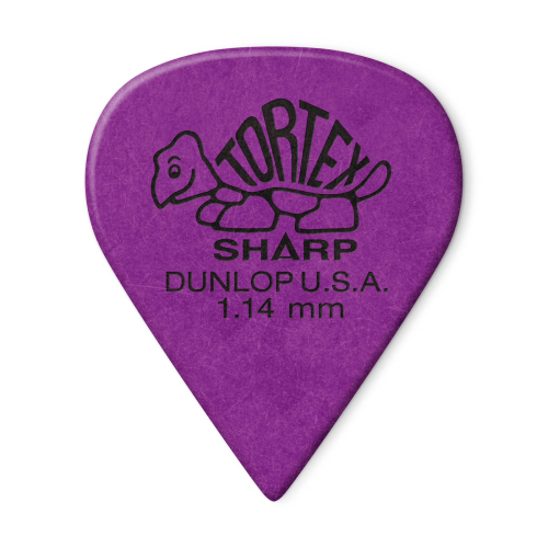Dunlop Tortex Sharp Plectrum 1.14mm - Per Stuk