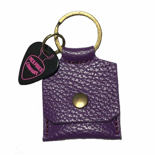 PickPouch Lederen Plectrumhoesje Sleutelhanger New York Paars - Aanbieding