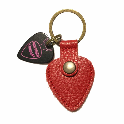 PickPouch Lederen Plectrumhoesje Sleutelhanger San Francisco Rood - Aanbieding