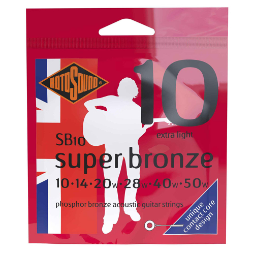 Rotosound SB10 Super Bronze Contact Core Akoestische Snaren (10-50)