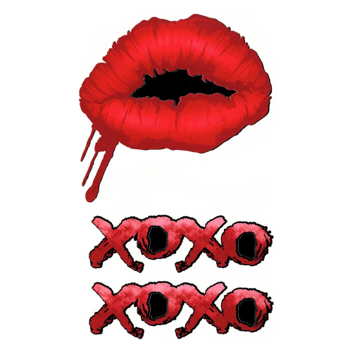 Rozanna's Violins Guitar Decal Sexy Lips & XOXO Red