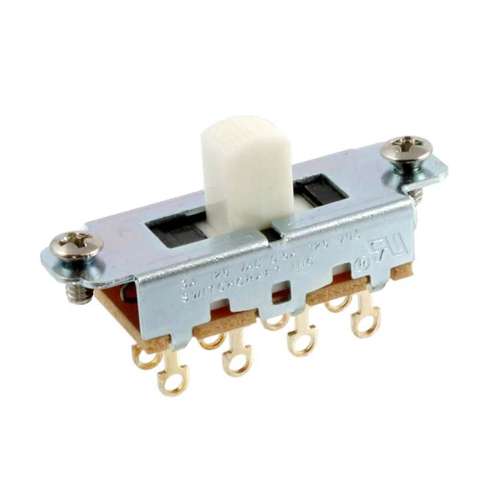Allparts EP-0261-025 Switchcraft 3-Standen Schuifschakelaar On-Off-On Wit