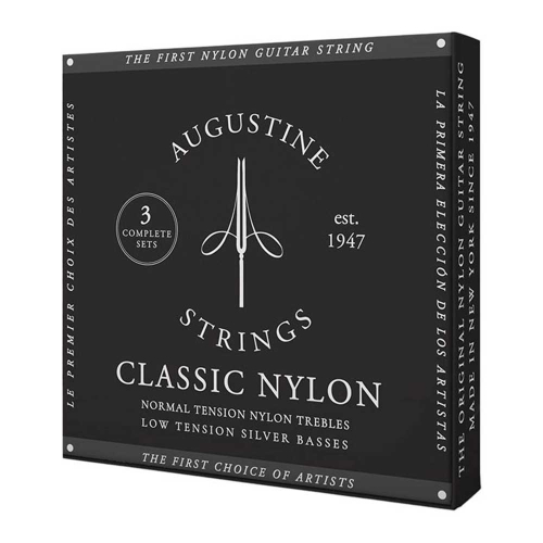 Augustine Classic Black Snaren voor Klassieke Gitaar 3-Pack