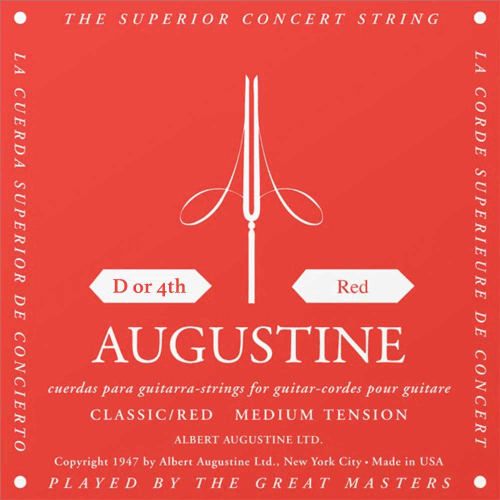 Augustine Red Losse Silverwound D4-Snaar - Medium Spanning