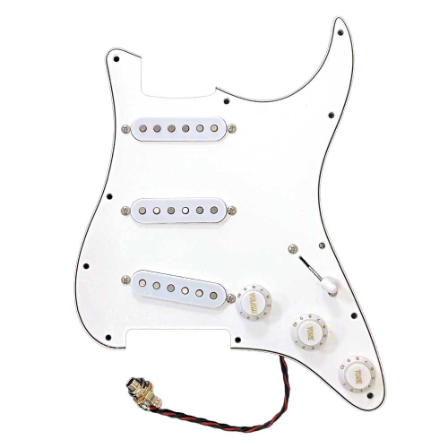 AxLabs AX-GJ-3P11S-SSS-WW Prewired Habanero Stratocaster Slagplaat Wit/Wit