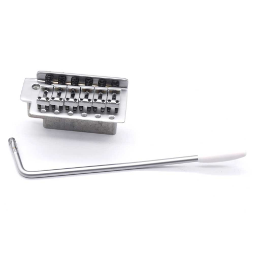AxLabs KD2BG1001SC 6-Schroefs Strat Tremolo met Block Saddles (incl. Tremolo-arm) - Satin Chrome