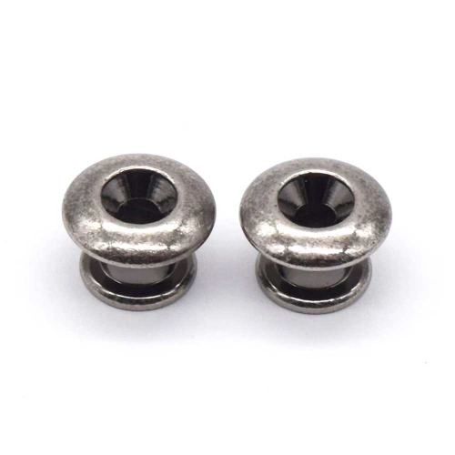 AxLabs KD2E1007AS Small Strap Buttons Rounded Top Antique Silver (Set van 2)
