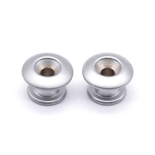 AxLabs KD2E1007SC Small Strap Buttons Rounded Top Satin Chrome (Set van 2)