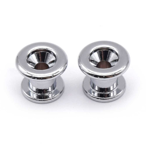 AxLabs KD2E1018CR Longer Neck Area Strap Buttons Chrome (Set van 2)