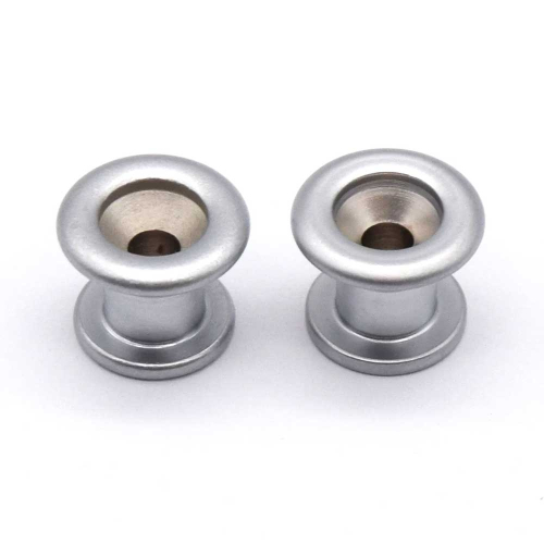 AxLabs KD2E1018SC Longer Neck Area Strap Buttons Satin Chrome (Set van 2)