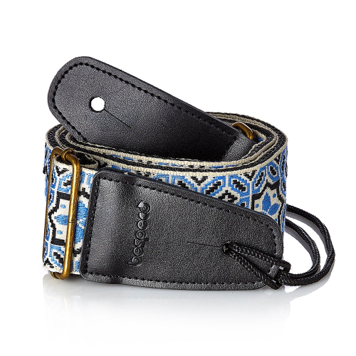 Bespeco TCJBL Jacquard Geweven Gitaarband Blauw/Wit/Zwart