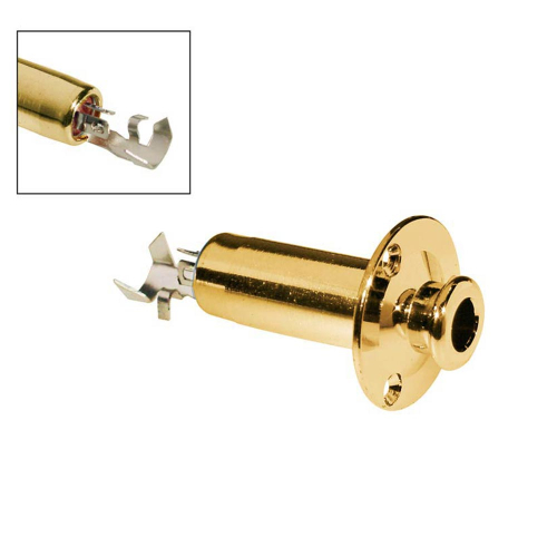 Boston EPJ-67-G Eindknop Output Jack met Jackplaat 6.3mm Goud