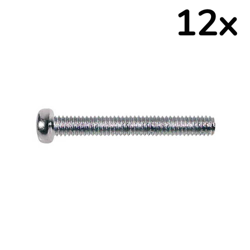 Boston PS-18-C Element Montage Schroef 3x20mm Chroom (12 Stuks)