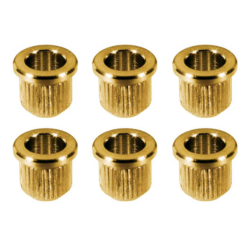 Boston TB-10-G String Ferrule / Snaarbus Telecaster 8.3mm x 9mm Goud 6-Pack