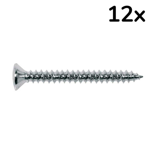 Boston TS-03-C Gitaarhals Montage Schroeven 4x45mm Chroom (12 Stuks)