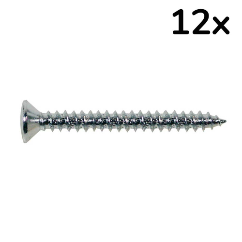 Boston TS-03-N Gitaarhals Montage Schroeven 4x45mm Nikkel (12 Stuks)