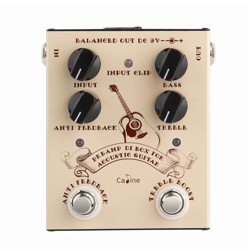 Caline CP-40 Preamp en DI Box Pedaal voor Akoestische Gitaar