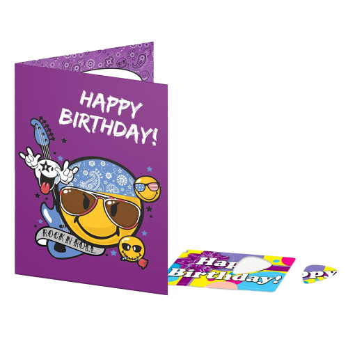 CLXmusic Wenskaart Verjaardagskaart Happy Birthday met Plectrumkaart