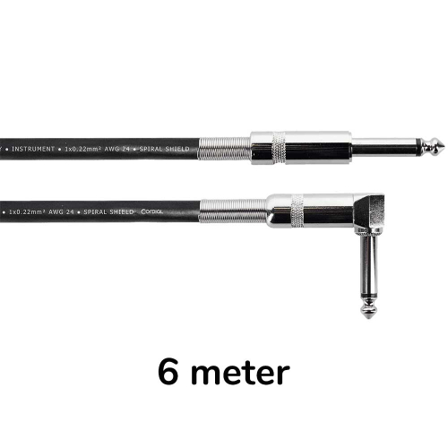 Cordial EI6PR Elements Gitaarkabel Recht/Haakse Pluggen 6 Meter