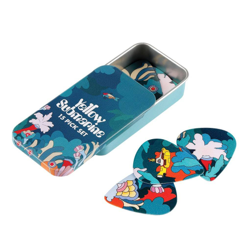 D'Addario 1CWH4-10B9 The Beatles Yellow Submarine 55th Anniversary Under The Sea 0.70mm Plectrum 15-Pack