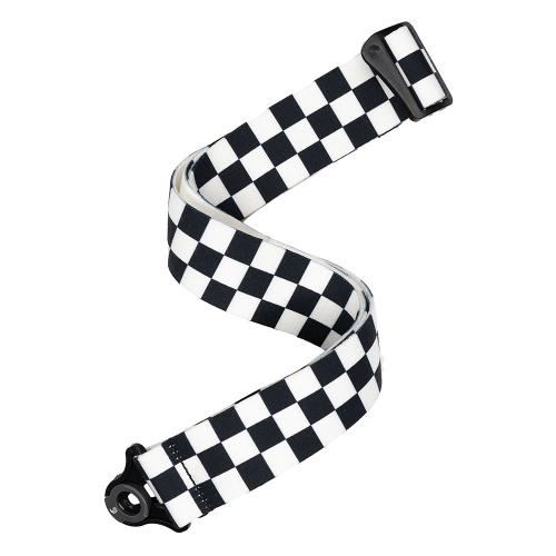 D'Addario 50BAL13 Auto Lock Gitaarband Skater Checkerboard