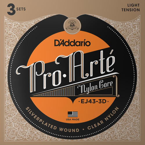 D'Addario EJ43-3D Pro-Arte Nylon Gitaarsnaren 3-Pack Light Tension