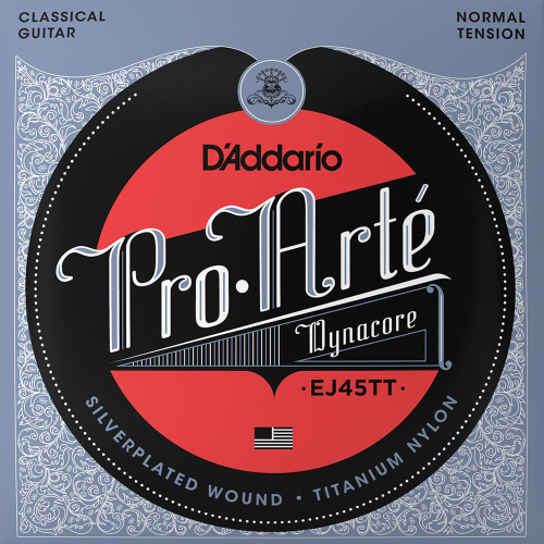 D'Addario EJ45TT Titanium Trebles Klassieke Gitaarsnaren - Normale Spanning
