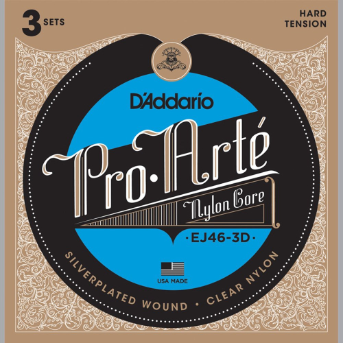 D'Addario EJ46-3D Klassieke Gitaarsnaren - Hoge Spanning 3-Pack