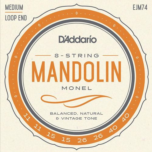 D'Addario EJM74 Monel Wound Mandoline Snaren (11-40) Medium