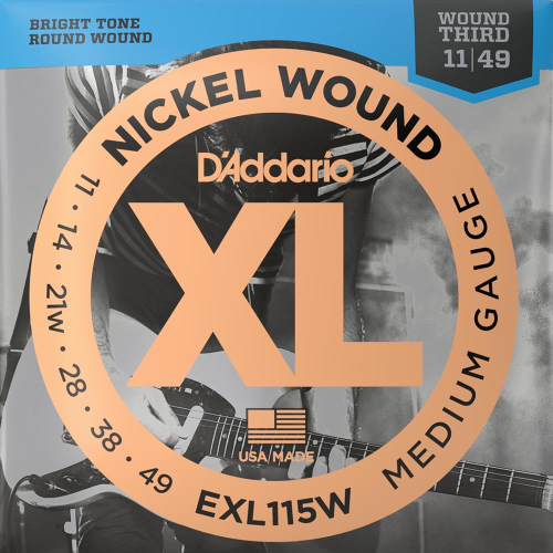 D'Addario EXL115W Nickel Wound Gitaarsnaren (11-49)