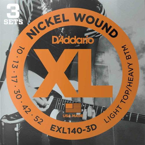 D'Addario EXL140-3D Snaren voor Elektrische Gitaar (10-52) 3-Pack
