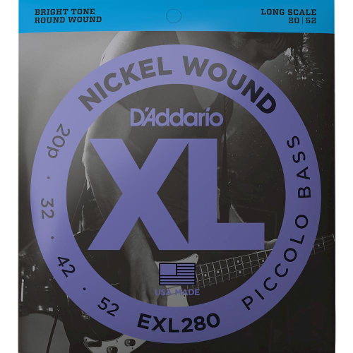 D'Addario EXL280 Piccolo Bassnaren (20-52)