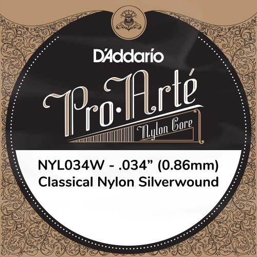 D'Addario NYL034W Classics Losse Silverwound .034 Snaar