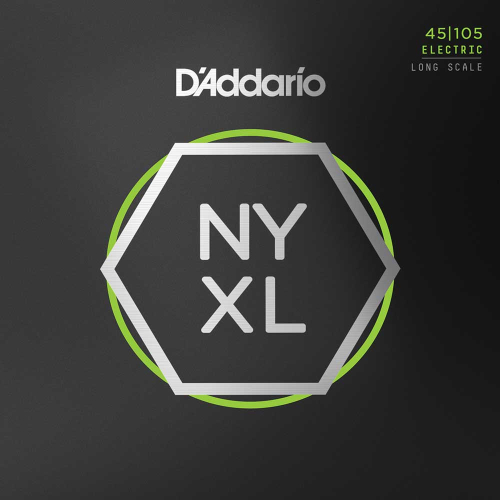 D'Addario NYXL45105 Bassnaren Long Scale (45-105) Light Top/Medium Bottom