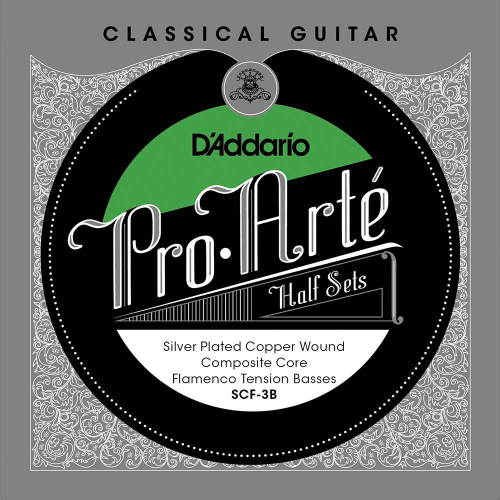 D'Addario SCF-3B Bass Set Silver Plated Copper Composiete Kern - Flamenco Spanning
