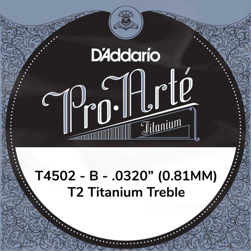 D'Addario T4502 Titanium Treble Losse B-Snaar .032