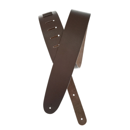 D'Addario 25BL01 Basic Classic Leather Guitar Strap Lederen Gitaarband Bruin