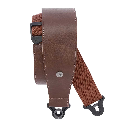 D'Addario 30BAL02 Comfort Leather 3" Auto Lock Lederen Gitaarband Bruin