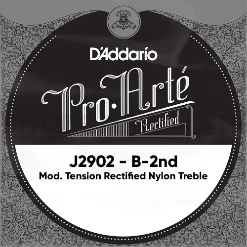 D'Addario J2902 Rectified Nylon Losse Klassieke B2-Snaar - Gematigde Spanning