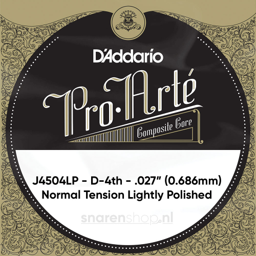 D'Addario J4504LP Gepolijste Composiete Losse Klassieke D4-Snaar - Normale Spanning