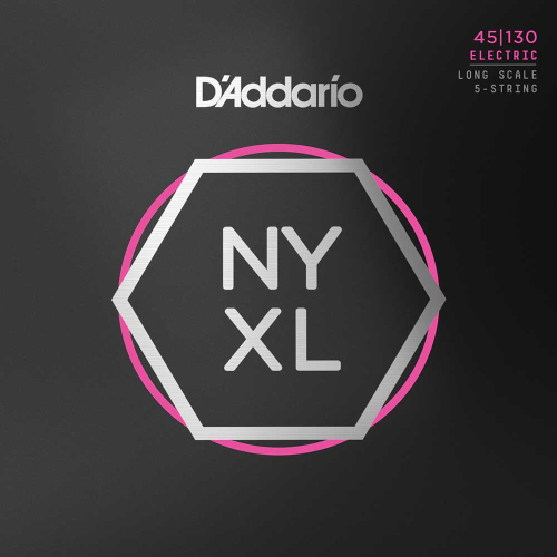 D'Addario NYXL45130 Bassnaren 5-Snarig (45-130) Regular Light