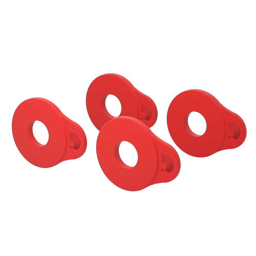 D'Addario PW-FLSB-04RD Flex Lock Strap Block Rood (4 Stuks)