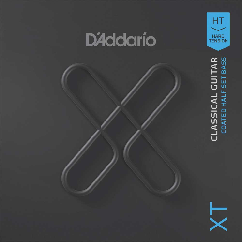 D'Addario XTCH-3B XT Coated Composiete Bass Set voor Klassieke Gitaar - Hoge Spanning (3 Snaren)